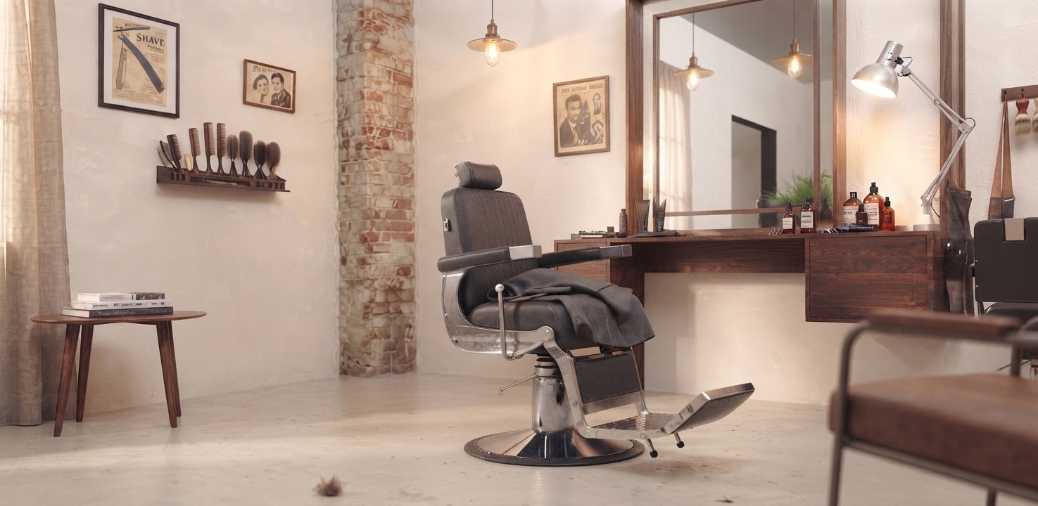 States Barbershop interior view